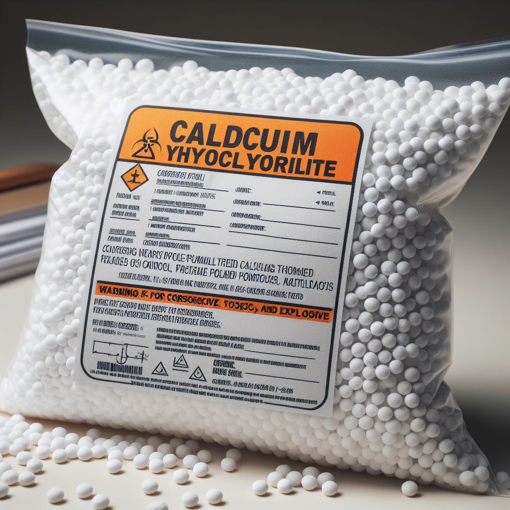 Swimming pool calcium hypochlorite