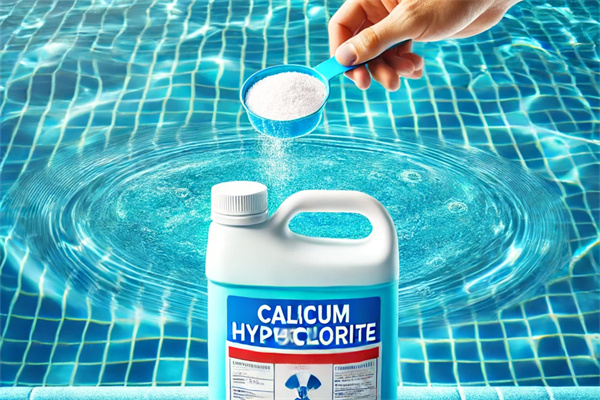 Adding Calcium Hypochlorite to Swimming Pool